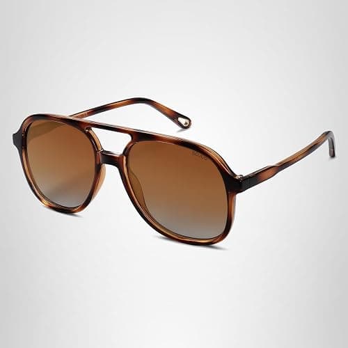 Retro Polarized Aviator Sunglasses - Image 1