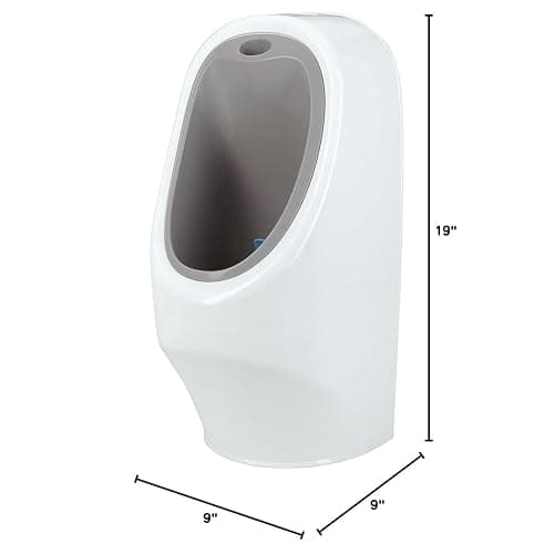 Nuby My Real Training Urinal - Freestanding - With Life-Like Flush Button and Sound - Potty Training for Boys - 18+ Months - White thumbnail 3