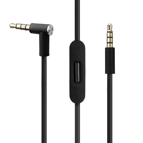 Tobysome Replacement Audio Cable Cord Wire with in-line Microphone and Control Compatible with Beats Headphones Solo, Studio, Pro, Detox, Wireless, Mixr, Executive Headphones (Black) thumbnail 2