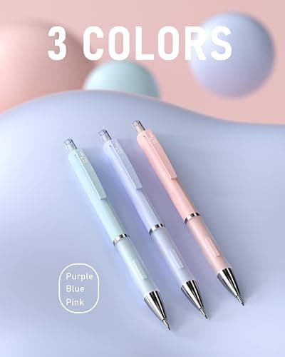 Nicpro 3PCS Cute Mechanical Pencil Set with Case, 0.7 mm Pencils | with 6 Tube HB Lead Refill, 3PCS Eraser, 9PCS Eraser Refill for School Supplies Student Writing, Drafting Drawing Sketching thumbnail 3