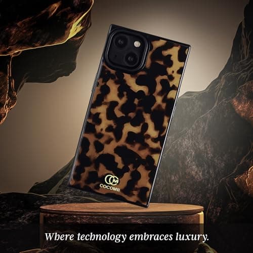 COCOMII Rectangle for iPhone 14/iPhone 13 Case, Chestnut Tortoiseshell - Image 1