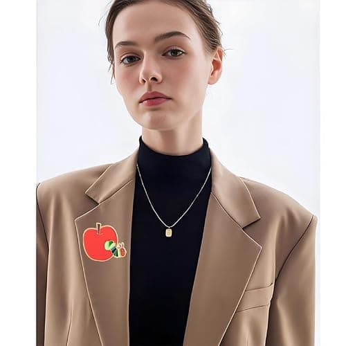 4 Pcs Hungry Caterpillar Strawberry Brooch Pins for Women Men Clothes Hat Accessories Cute Caterpillar Apple Pin Set Aesthetic Gifts thumbnail 3