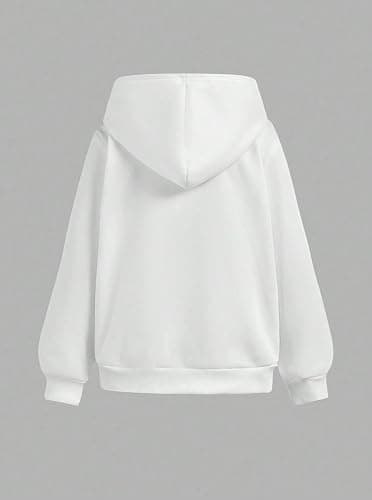 Ecolala Girls Long Sleeve Zip Up Hoodie With Pockets Bow Print Fashion Sweatshirt thumbnail 2