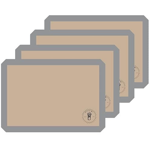 Silicone Baking Mats, Half Size Baking Sheet Liners, Pack Of 4, Oven Safe, (11.5 X 16.5), Non-Stick, Silicone Baking Sheet Liner, Perfect For Baking Macarons Cookies And Cakes - Image 1