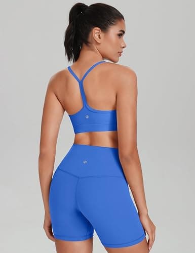 HeyNuts to Freest Womens Y Back Sports Bra, Spaghetti Strap Racerback Low Impact Workout Yoga Tops Padded A-C Cups *Updated thumbnail 3
