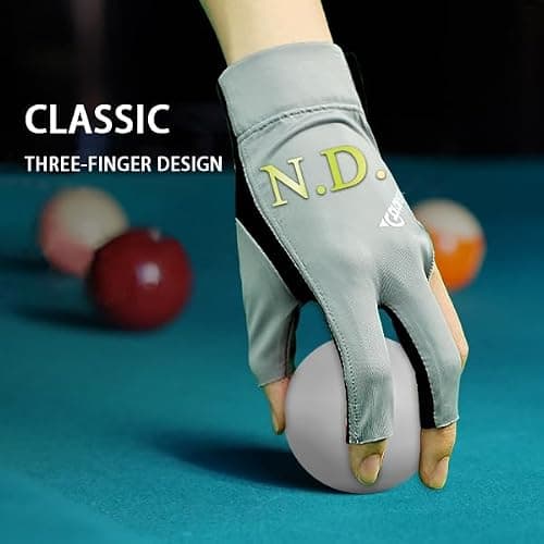 Personalized Billiards Glove, Personalized Billiard Gloves with Name, Lightweight Breathable and Perspiration-Wicking Three-Finger Gloves, Snooker Billiards Glove, Pool Glove Left Hand thumbnail 2