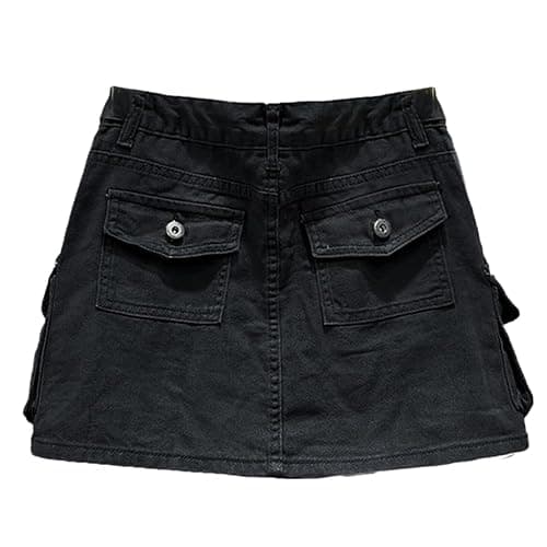 Kinghua Womens Mini Cargo Skirt Low Waist Y2k Short Denim Jean Skirt thumbnail 2