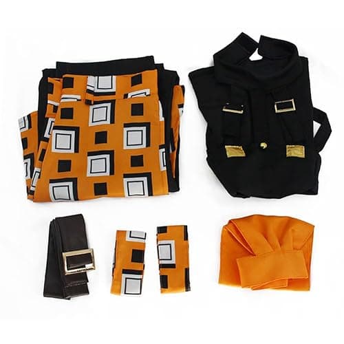 TFRVMA Narancia Ghirga Costume Black Outfit Shirt Pants Full Set Women thumbnail 6