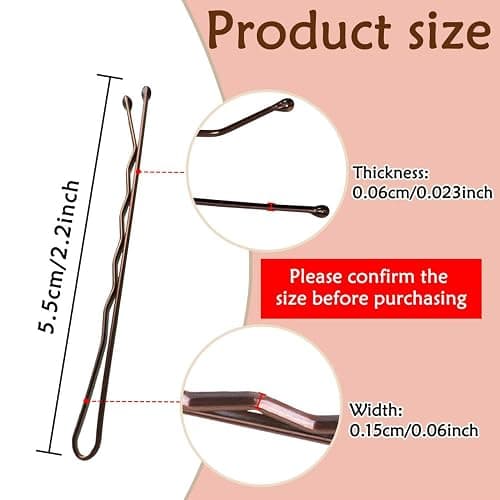 Bobby Pins Brown, 330 Count 2.2 Inch Hair Pins With Cute Box, Premium Bobby Pin For Kids, Girls And Women, Great For All Hair Types thumbnail 2