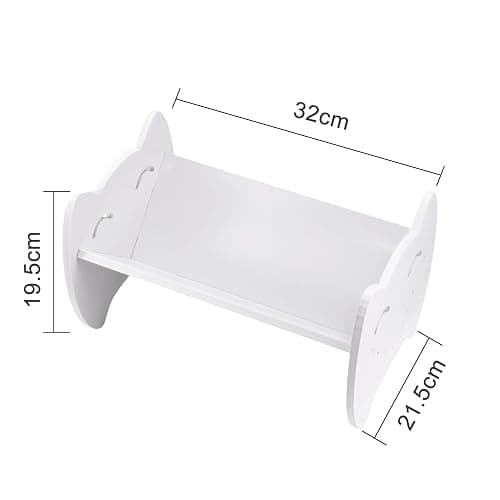 GREENSAPPIRE Bookcase White Desktop Storage Rack Kids Bookshelf Storage | Display Rack for Bedroom, Study, Playroom, for Kids thumbnail 3