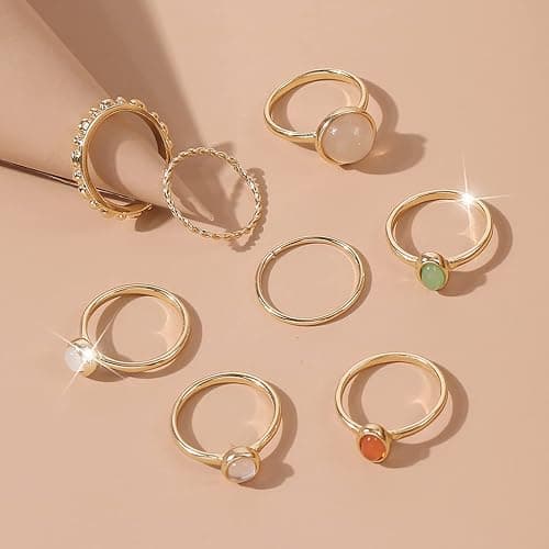 ItsStarred 7-19pcs Silver Star Moon Knuckle Ring Set for Women Vintage Stackable Midi Finger Rings Set thumbnail 5