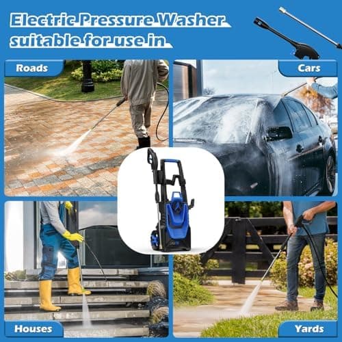 Pressure Washer -5000PSI Power Washer 500ML Foam Canno with Pressure Washers 4 Quick Connect Nozzles for Cars Patios Driveway thumbnail 7