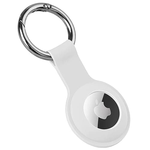 Holder Case for AirTag/New airtag 2 Ultra Light Silicone Sleeve for AirTags Anti-Scratch Protective Skin Cover with Anti-Losing Keychain Ring Accessory for Apple AirTags 2021 2026 (White) thumbnail 8