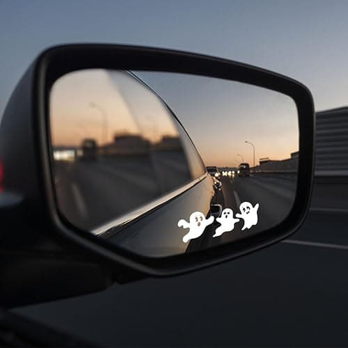 3 Pcs Small Ghost Sticker, Cute Spooky Halloween UV DTF Decal Minimalist Ghost Mirror Stickers for Car, Glass, Window, Laptop, Tumbler, Gift for Friends, Teens, Halloween Lovers – 4 Inches (Ghost) thumbnail 7