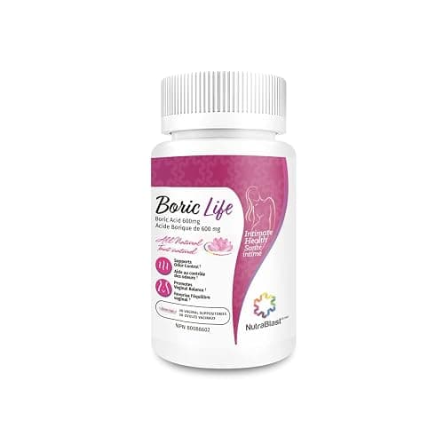 NutraBlast Boric Acid Vaginal Suppositories - 100% Pure Made in USA - Boric Life Intimate Health Support (30 Count) - Image 1