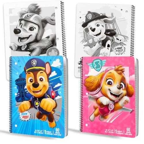 Paw Patrol School Supplies Set - Bundle with 4 Spiral Notebooks Featuring Chase & Skye Plus Stickers, More | Paw Patrol Classroom Office Supplies for Kids thumbnail 2