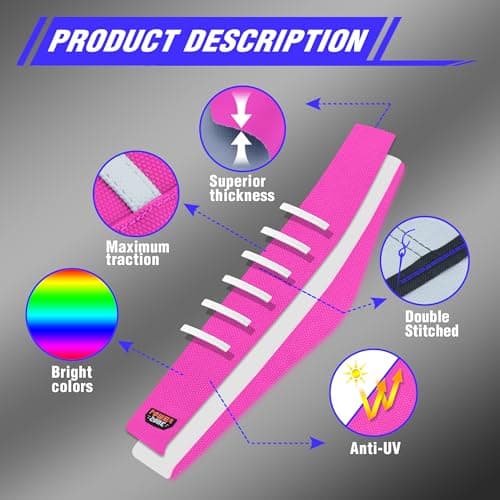 fewfuss Dirt Bike Seat Cover - White Stripe Universial Seat Cover for Dirt Bike - Motorcycle Motorcross Enduro Seat Covers (Pink) thumbnail 3