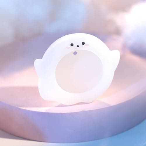 BUBBLELOGUS Cute Protective Case for GO Plus+, Soft Luminous Silicone Cover Shell with Cloud Charms and Adjustable Wrist Strap - White Ghost thumbnail 5