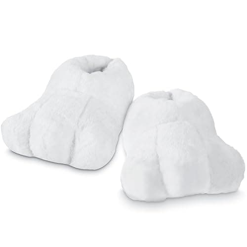 Geyoga Easter Adult Bunny Shoes Rabbits Foot Shoes Bunny Feet Slippers White Costume Slippers Adult Cartoon Feet - Image 1