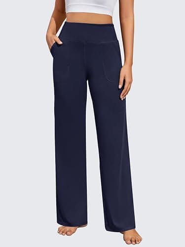 FireSwan Yoga Pants Women High Waist Wide Leg Pants with Pockets | Buttery Soft, 4-Way Stretch, Breathable, Loose, Dress, Casual, Lounge, Sweatpants thumbnail 2