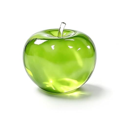 Green Apple Squishy, 1 Pack Clear Slow Rising Stress Ball for Adults | Crystal Clear Fruit Squishy, Desk Fidget for Stress Relief, Easy to Clean for Office Desks, Travel - Image 1
