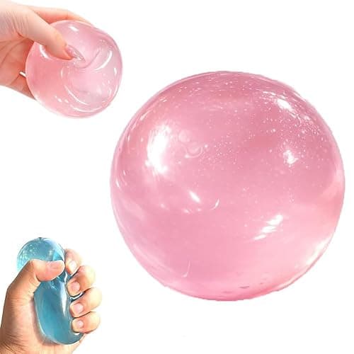 Coconut Oil Squeeze Toys, 2026 New Handmade Malt Sugar Balls Filled Stress Relief Squishy Soft Non-Sticky Sensory Fidget Toy for Adults Relaxation and Focus (Pink) - Image 1