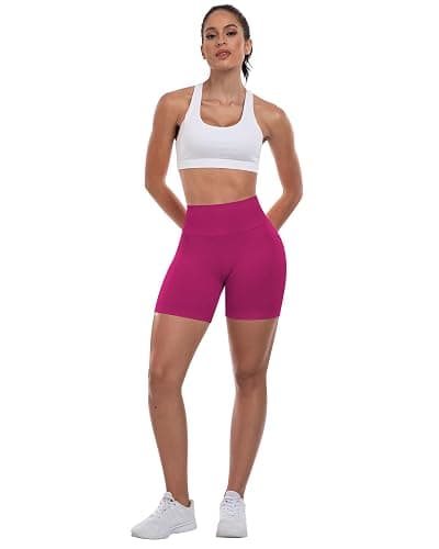 ATHVOTAR Workout Gym Shorts Women, High Waisted Seamless Butt Lifting Scrunch Butt Sports Shorts thumbnail 3