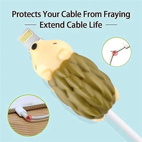 Cable Protector Animal 12 Pcs for iPhone, Samsung, Android Charger and Ipad USB Cord, Phone Accessory Protect Charger, Cute Animals Shark Tiger Rabbit Etc, Charging Savers Procedures thumbnail 3