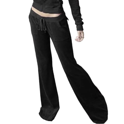 vaflower Y2K Women Graphic Print Baggy Jogger Sweatpants with Pockets Elastic Waist Drawstring Lounge Athletic Trousers - Image 1