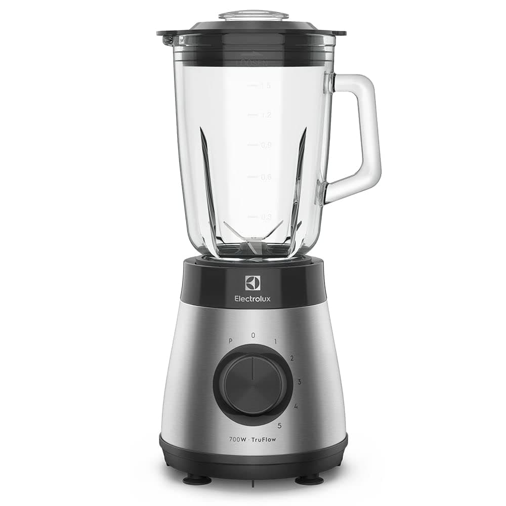 Liquidificador Electrolux inox jarra de vidro resistente capacidade 1,5L 5 velocidades função pulsar 700W EBS30 220v - Image 1