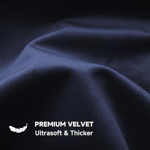 QUORGVES Navy Blue Pillow Covers 18x18 inch Set of 2 Velvet Decorative Throw Pillows for Independence Day 4th of July Living Room Sofa Couch Bed Bedroom (Dark Navy Blue) thumbnail 3