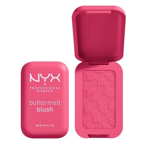 NYX PROFESSIONAL MAKEUP Buttermelt Powder Blush, Fade and Transfer-Resistant Blush, Up to 12HR Make Up Wear, Vegan Formula - Getting Butta - Image 1