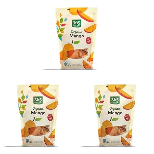 365 by Whole Foods Market, Mango Slices Organic, 8 Ounce (Pack of 3) - Image 1