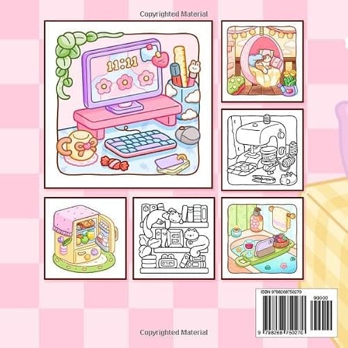 Chill Corners: Coloring Book for Adults and Teens Featuring Soft and Cozy Spaces, Cute and Easy Designs for Relaxation and Stress Relief thumbnail 2