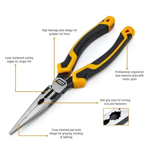 GEARWRENCH 6 Pc. Pitbull Dual Material Mixed Plier Set - 82204C thumbnail 5