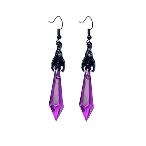 Goth Vampire Earrings for Women Gothic Dark Bat Dangle Earrings Weird Red Sacred Heart Hook Earring Halloween Costume Jewelry Accessories Gifts - Image 1