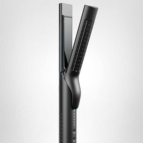 TYMO Airflow 2.0 Curling Iron Flat Iron - Hair Straightener and Curler 2 in 1, 1.25 Inch Curling Wand for Long Short Hair, Dual Voltage for Travel, 54 Million Ionic, Anti-Tangle, 5 Temps, Black thumbnail 8