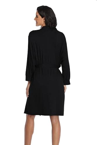 Super Shopping-zone Women's Robes Lightweight Kimono Robes Knit Bathrobes Soft Sleepwear Loungewear thumbnail 4