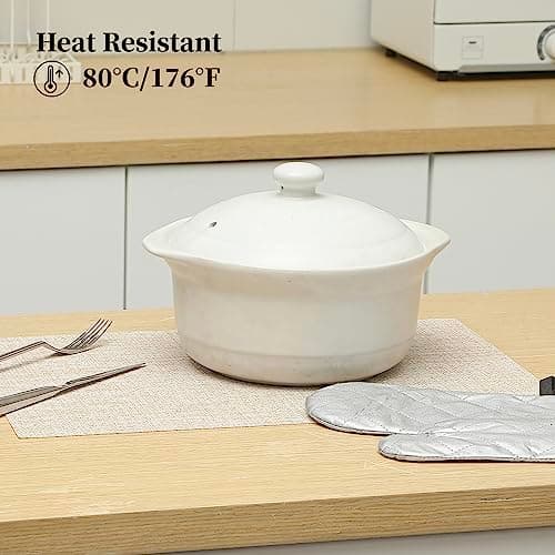 Leetaltree Beige Placemats Set of 4 - Heat-Resistant, Non-Slip Table Mats, Washable Woven Vinyl for Indoor & Outdoor Dining thumbnail 4