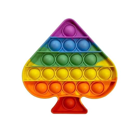 Ranzah Pop Fidget Toy Push Pop Bubble Sensory Toy For Kids And Adults Travel Poppet Toy Squishy Toy For Gifts & Parties ADHD Stress & Anxiety Relief Toy Squeeze Toddler Toy (Peach Heart) - Image 1