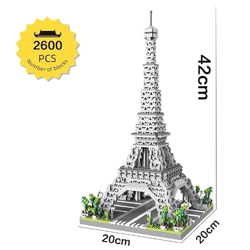 2600Pcs Architecture Mini Building Blocks Set for Adults – Micro Building Bricks Model Kit – Educational Architecture Model – Ages 14+ thumbnail 2