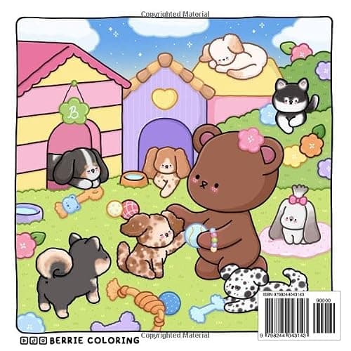 Berrie Coloring Volume 5: Cute and Cozy Coloring Book for Adults & Kids Featuring Easy to Color Animal Illustrations and Adorable Scenes thumbnail 2