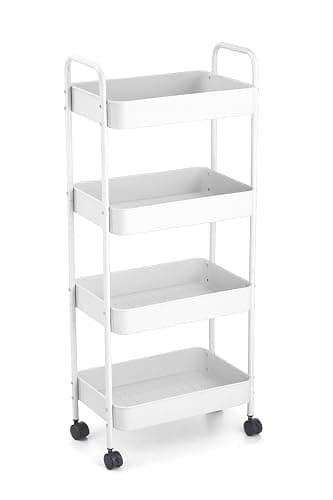 URBNLIVING Shelf Plastic Slim Storage Trolley Cart Castor Wheels Kitchen Organiser thumbnail 3