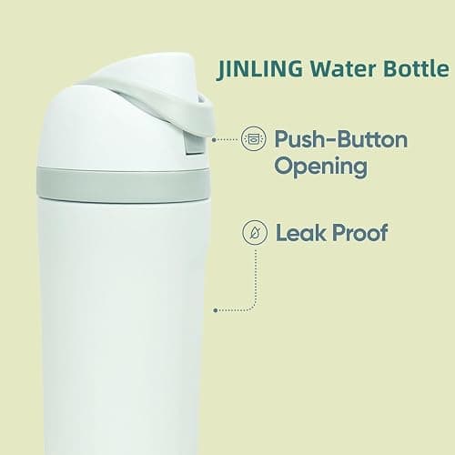 24oz Insulated Stainless Steel Water Bottle with Straw for Sports and Travel, BPA-Free Sports Water Bottle (Light Pink) thumbnail 4