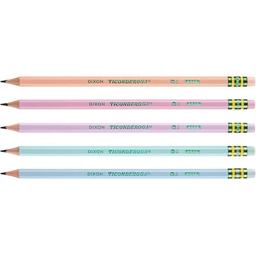 Ticonderoga Wooden Pencils, Pre-Sharpened, 2 HB Soft, Pastel Colors, 18 Count thumbnail 3