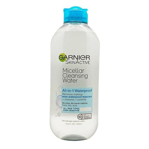 Garnier Skin Active Cleansing Water All in 1 Makeup Remover and Facial Cleanser 13.5 Pack, Micellar Waterproof, 40.5 Fl Oz, Pack of 3 thumbnail 2