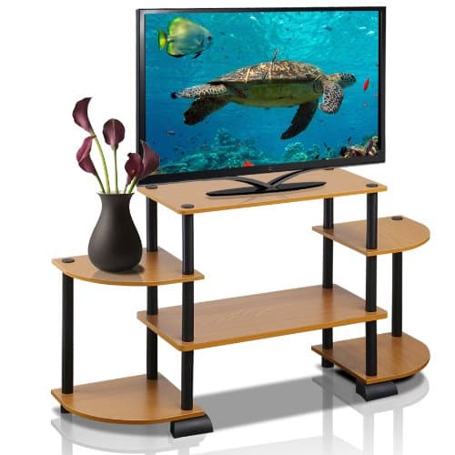 Furinno Turn-N-Tube Rounded Corner TV Entertainment Center, Espresso/Black thumbnail 8