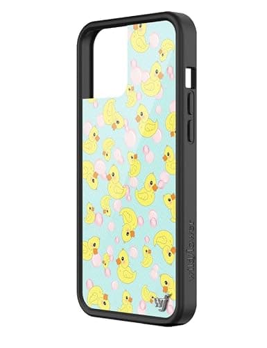 Wildflower Cases - What The Duck Case, Compatible with Apple iPhone 12 Pro Max | Blue, Yellow, Ducks, Trendy, Protective Black Bumper, 4ft Drop Test Certified, Women Owned Small Business thumbnail 2