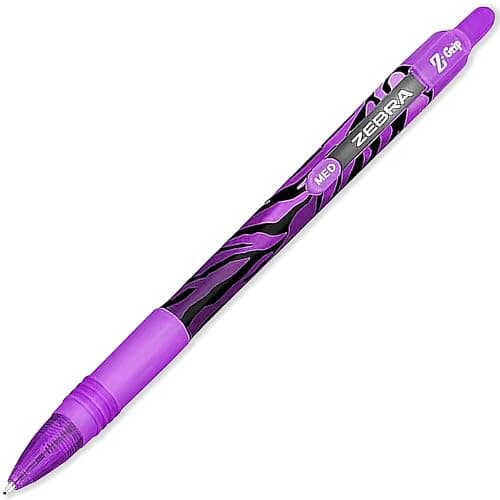 Zebra Z-Grip Smooth Ballpoint Pen - 1.0mm Nib - Stripe Pack - Animal Print + Funky Flames - In Envelope Gift Packaging (Pack of 8) thumbnail 3