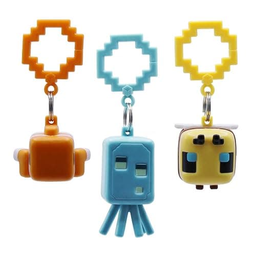 Officially Licensed Minecraft Backpack Hangers – Surprise Blind Box Figure – Durable Plastic Keychain Accessory for Backpack, Lunchbox, Gifts – Ages 3+ (Series 1) thumbnail 10
